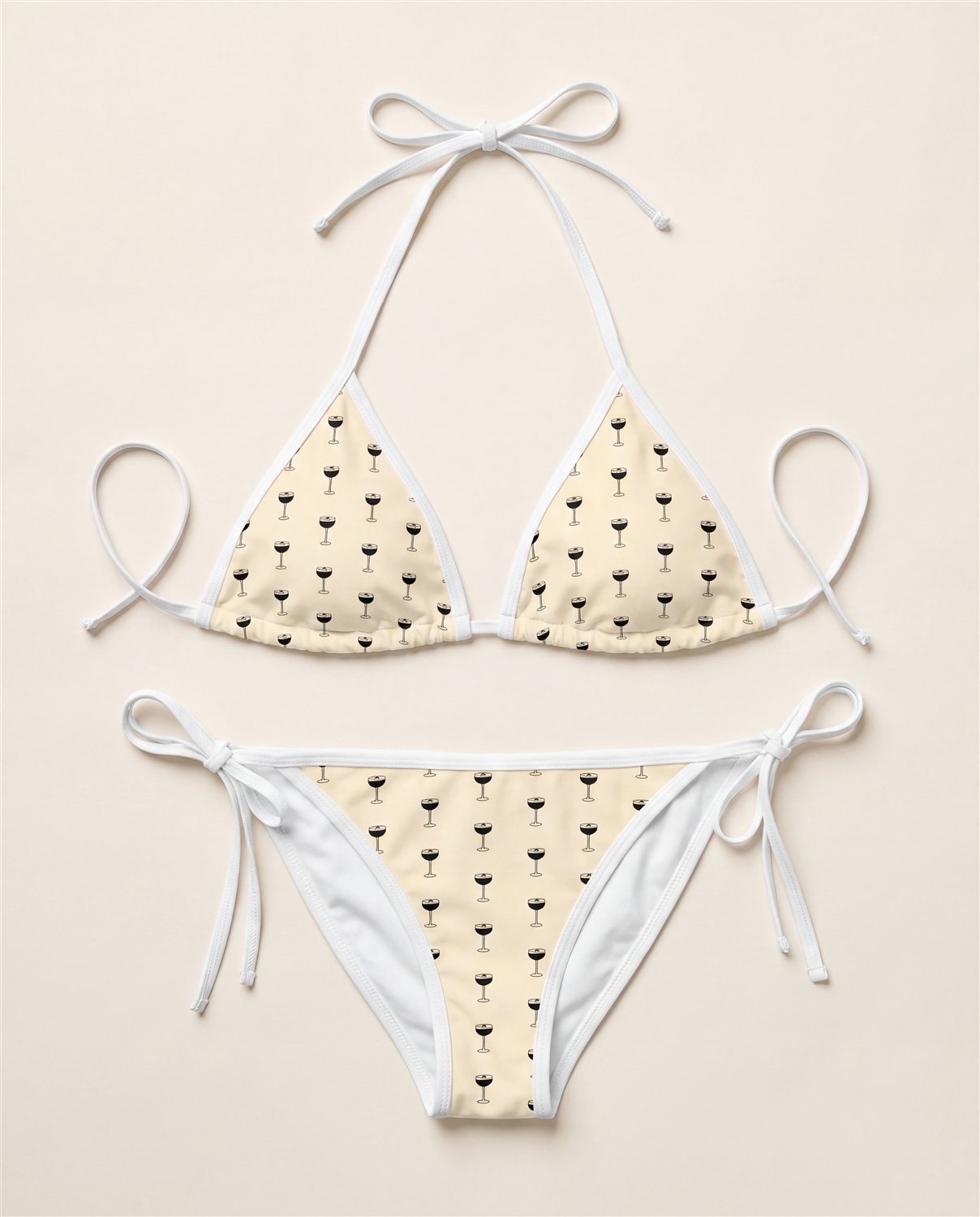 SIAMO "Sprotini" Bikini by SIAMO Apparel, Italian-Canadian streetwear apparel item - SIAMO Sprotini Bikini — Flat