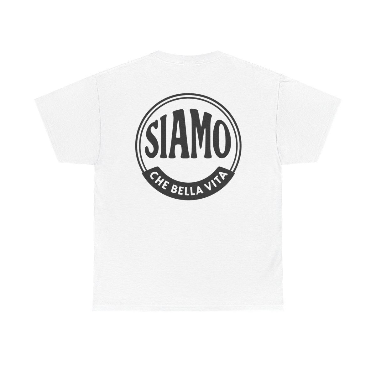 SIAMO "Classico" Tee by SIAMO Apparel, Italian-Canadian streetwear graphic tee - SIAMO Classico Tee — Back