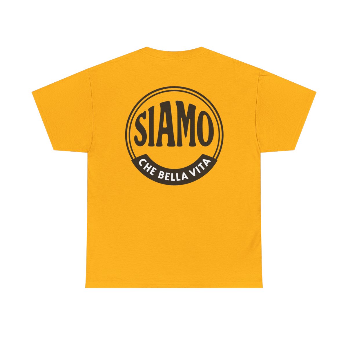 SIAMO "Classico" Tee by SIAMO Apparel, Italian-Canadian streetwear graphic tee - SIAMO Classico Tee — Gold Back