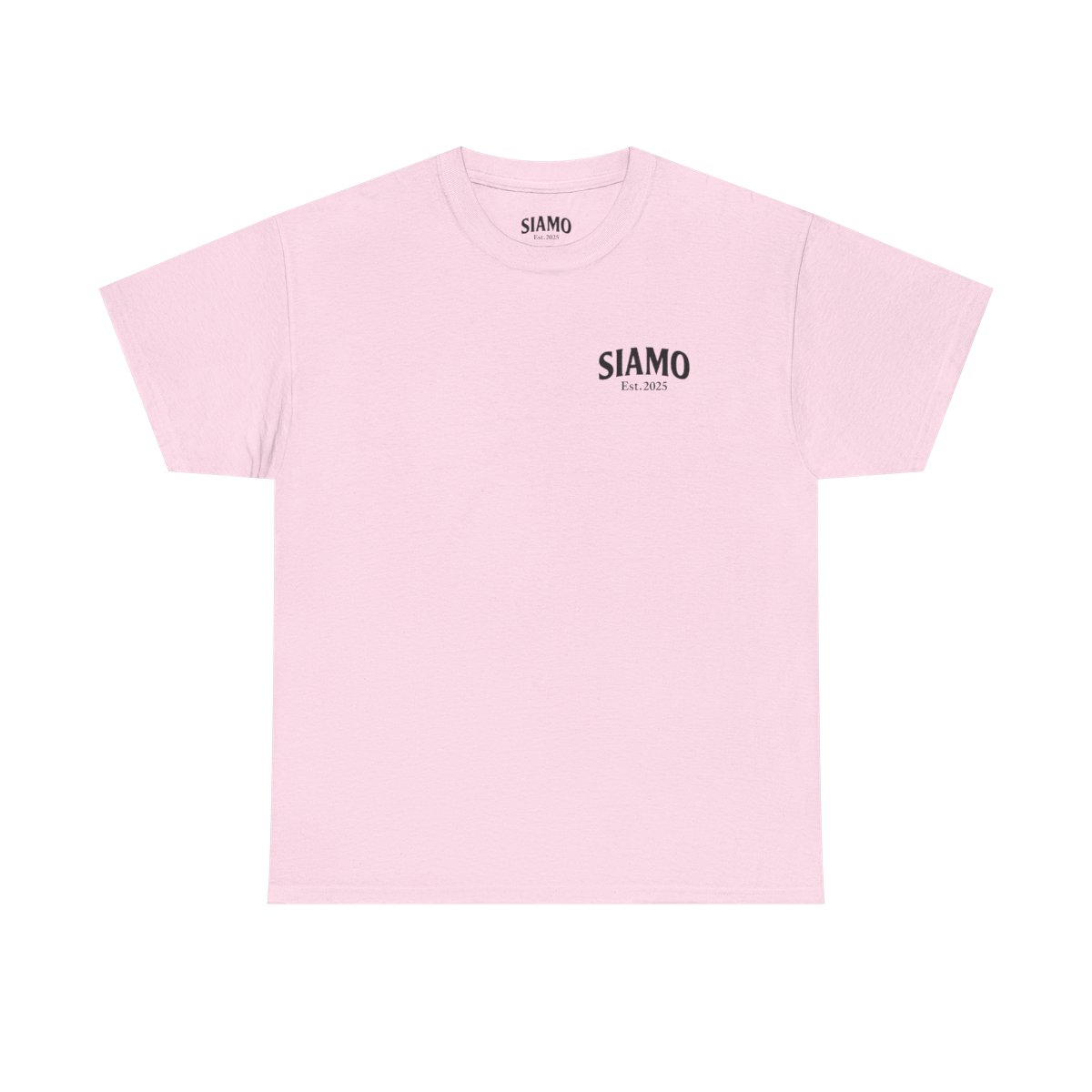 SIAMO "Classico" Tee by SIAMO Apparel, Italian-Canadian streetwear graphic tee - SIAMO Classico Tee — Light Pink