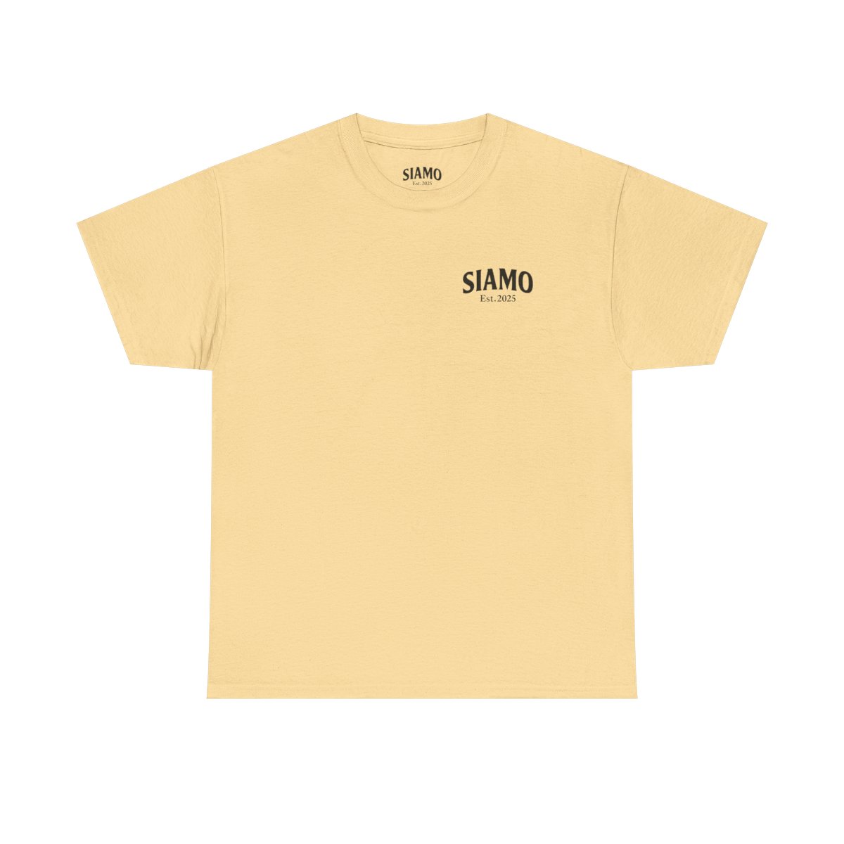 SIAMO "Classico" Tee by SIAMO Apparel, Italian-Canadian streetwear graphic tee - SIAMO Classico Tee — Yellow Haze