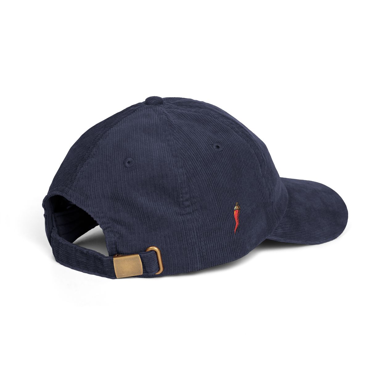 SIAMO "Corno" Vintage Corduroy Cap by SIAMO Apparel, Italian-Canadian streetwear cap - SIAMO Corno Cap — Navy Side