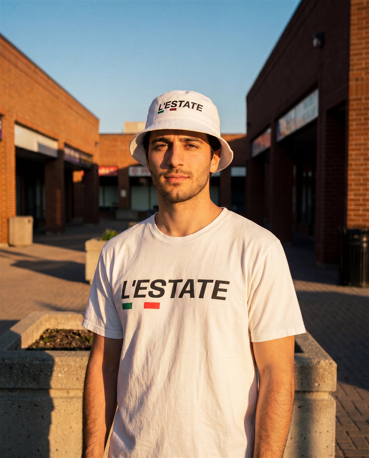 L'Estate Bucket Hat by SIAMO Apparel, Italian-Canadian streetwear headwear - L'Estate Bucket Hat — Worn